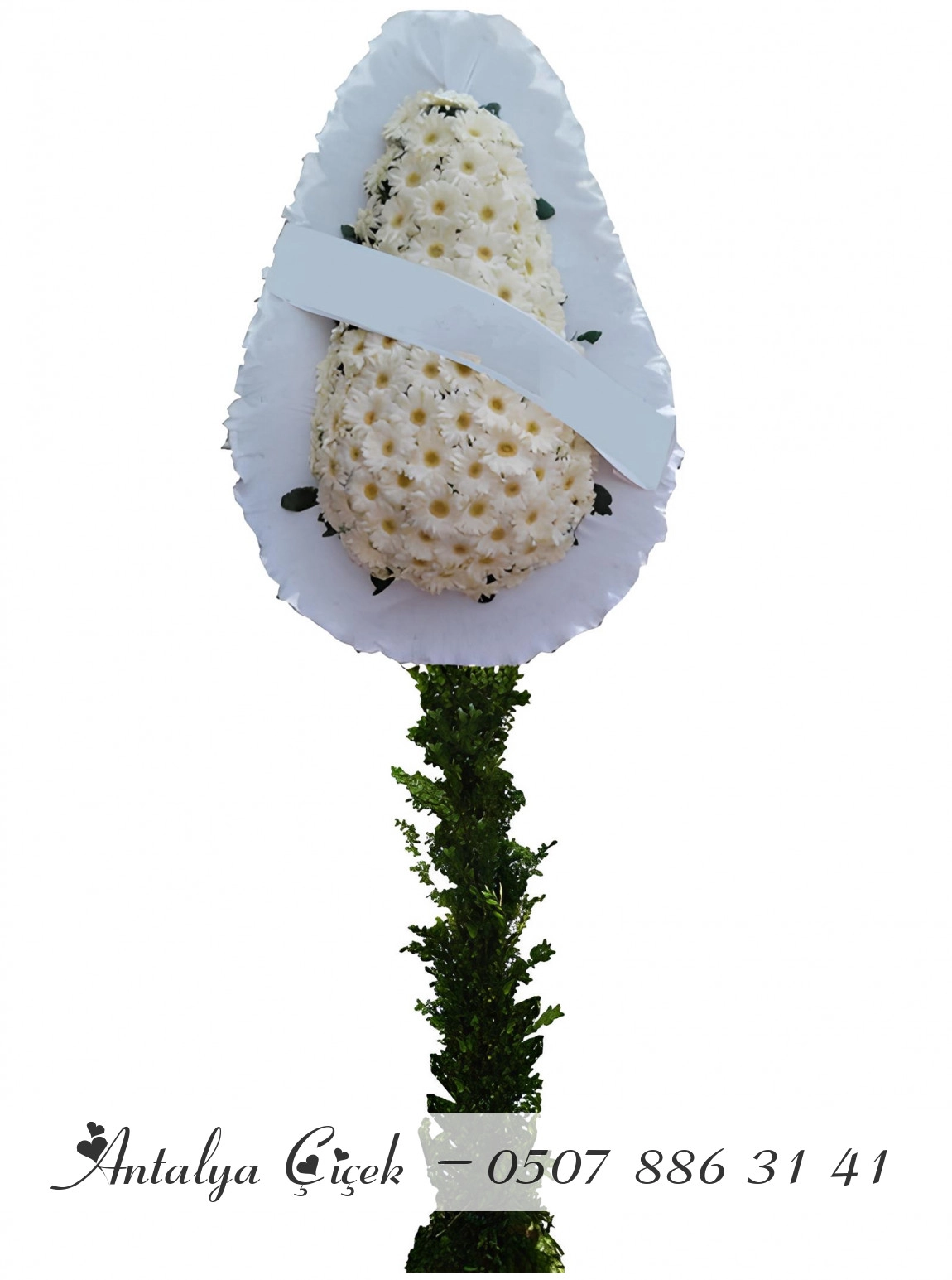 Beyaz Gerbera Çelenk